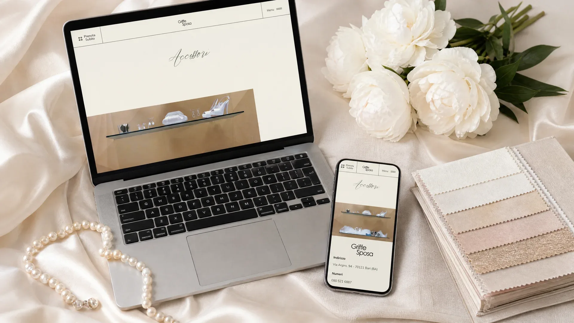 Griffe Sposa: sito su laptop e smartphone