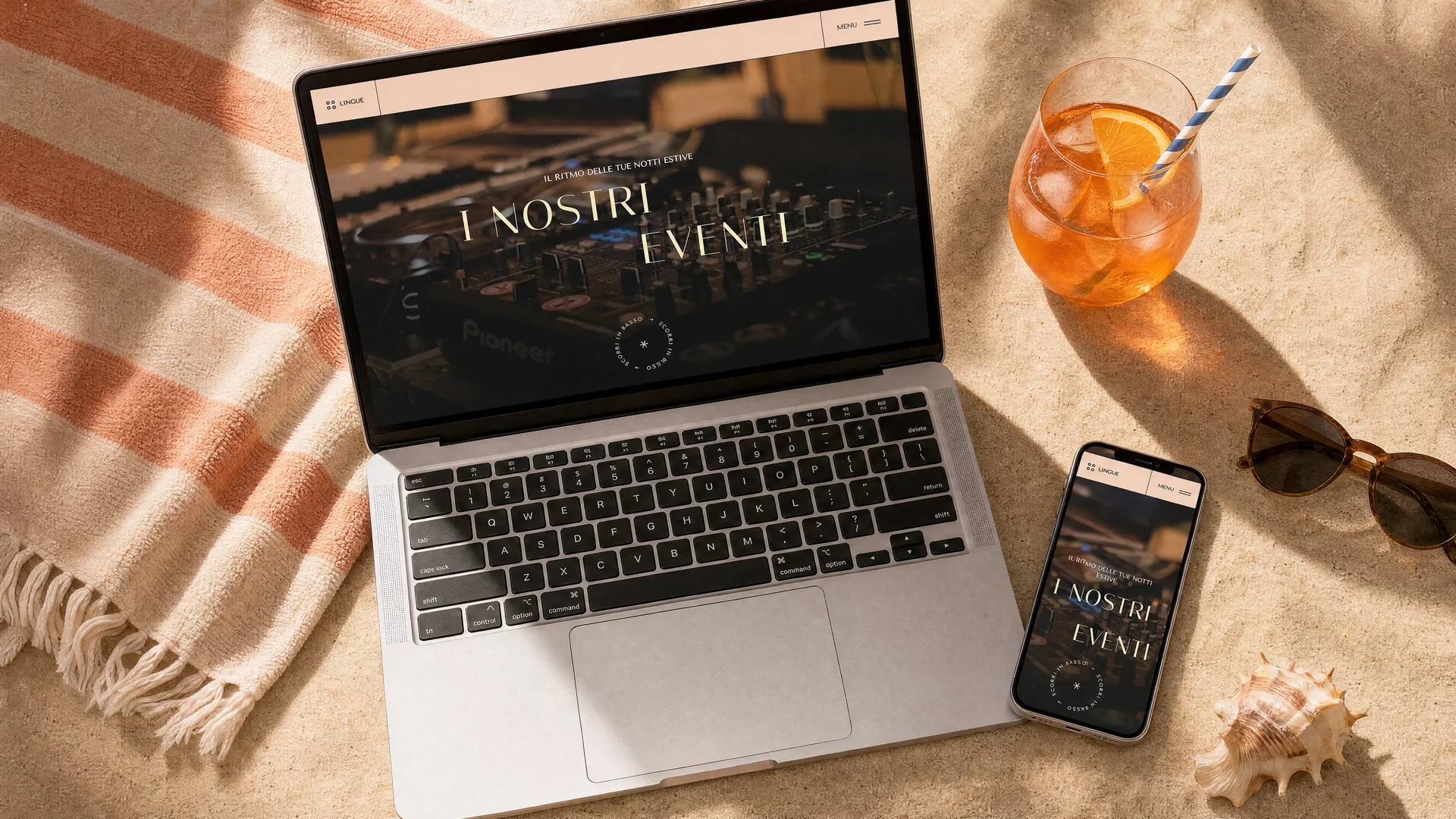 Lido Zerottanta: sito su laptop e smartphone
