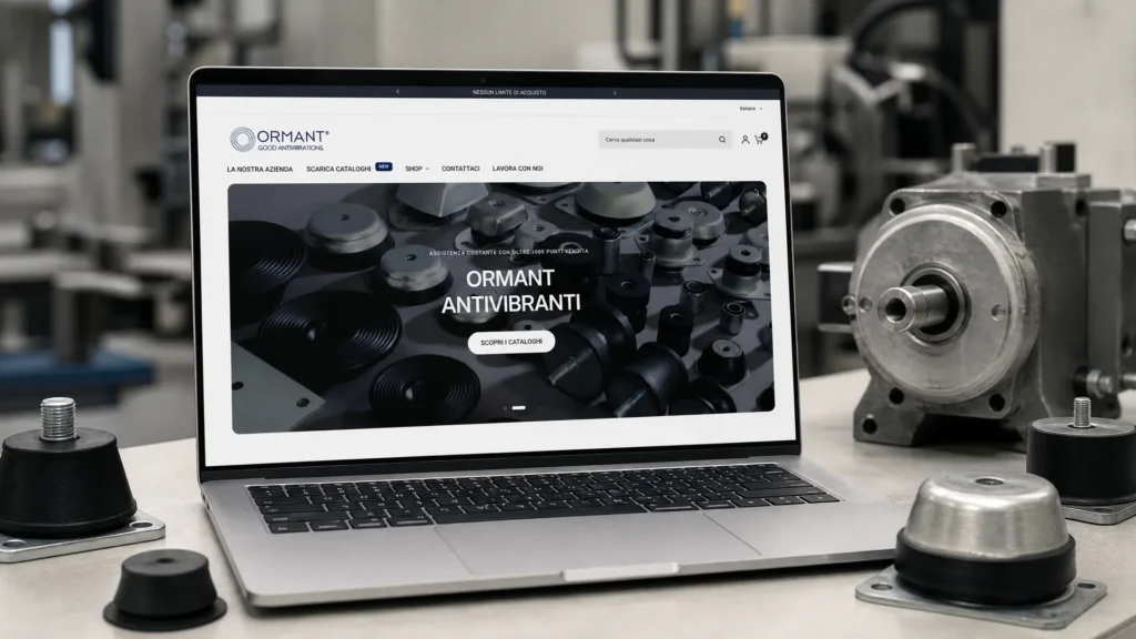 Home dello shop Ormant su laptop