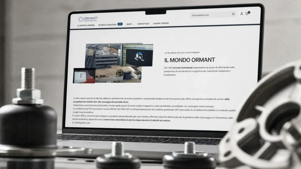 Sezione Il mondo Ormant su laptop