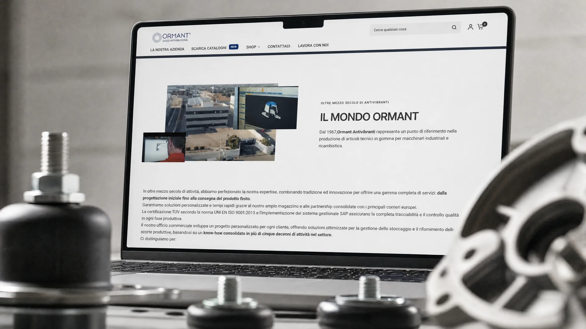 Sezione Il mondo Ormant su laptop