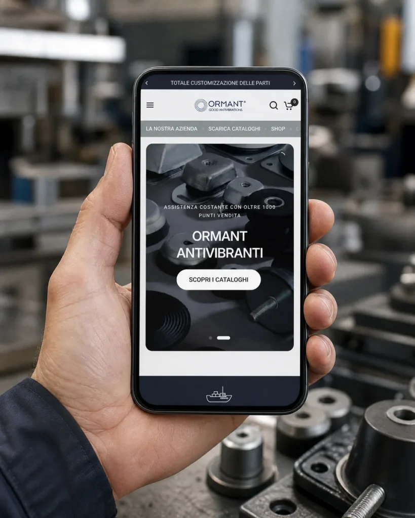 Shop Ormant su smartphone in mano