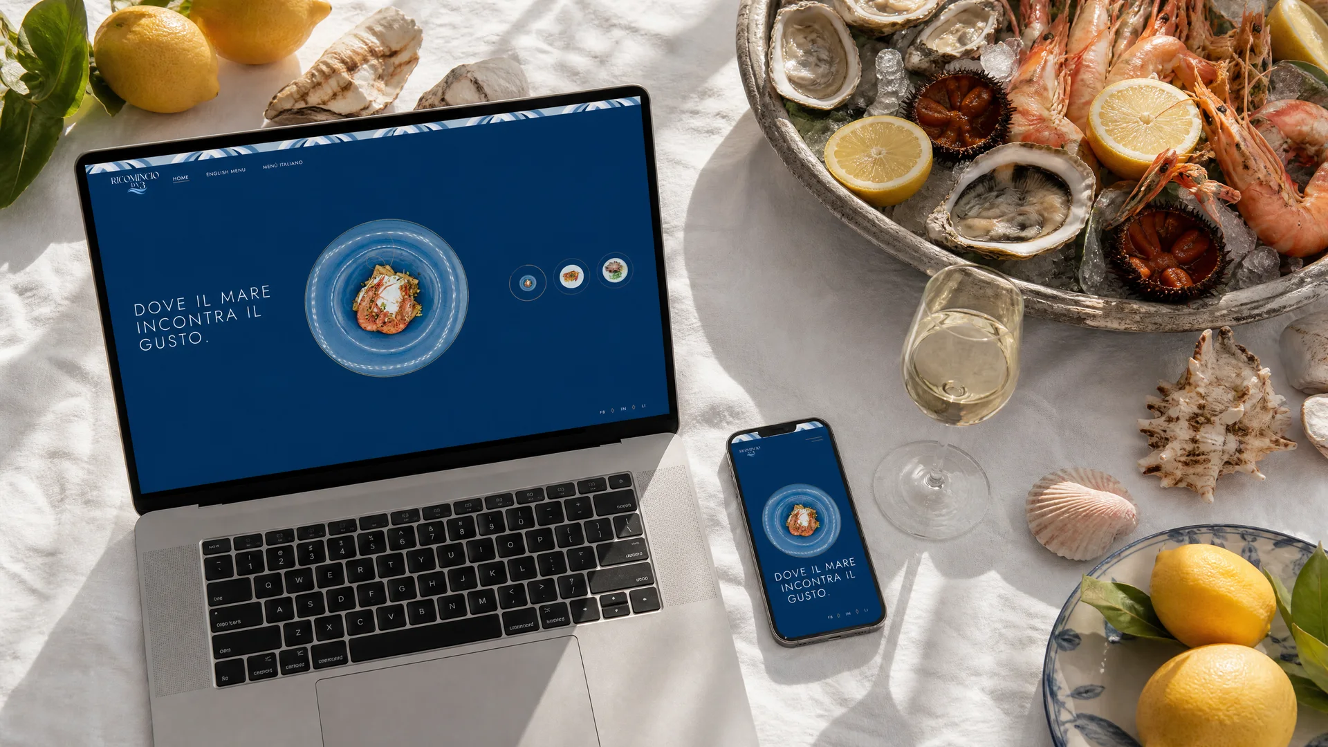 Ricomincio da 3: sito su laptop e smartphone