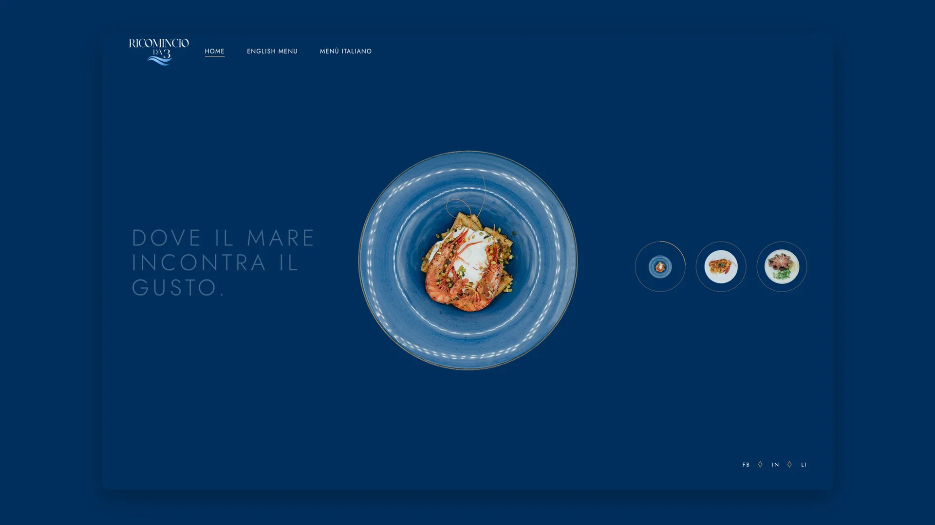Home del sito Ricomincio da 3 su desktop